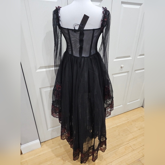 Dolls Kill Black and Red High Low Dress - Picture 7 of 10